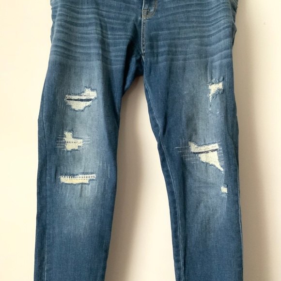 Liz Lange Maternity for Target Jeans Women Size S Blue Ankle Skinny Distressed - Picture 5 of 9